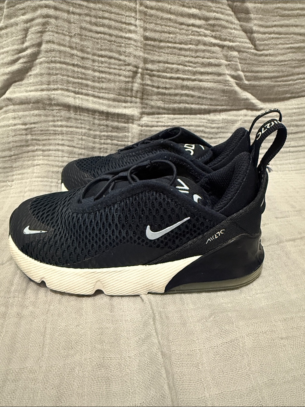 Nike Kids Black and White Air Max Style Sneakers